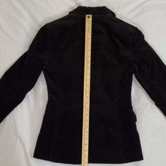 J.Crew Womens Size 0 Corduroy Black One Button Blazer Lined Cotton Cord Preppy - Picture 9 of 9